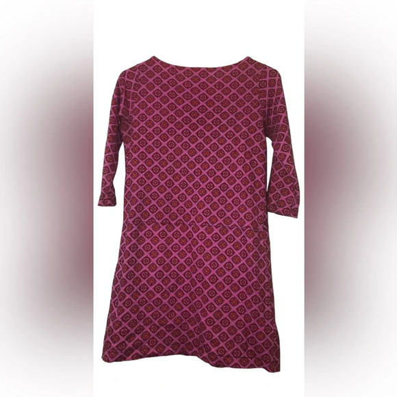 Crewcuts Girl's Shift Dress Size 14 Pink Floral Medallion Pockets Long Sleeve - Picture 2 of 3